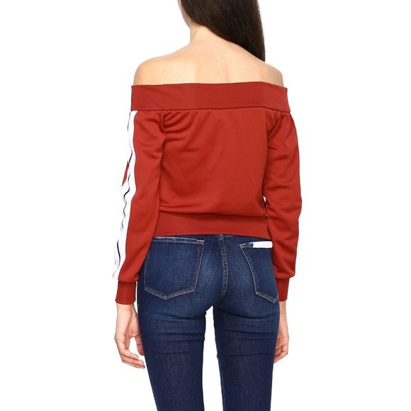 Palm Angels Off-shoulder full-zip sweatshirt - Picture 2 of 9